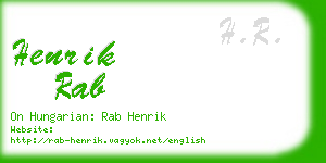 henrik rab business card